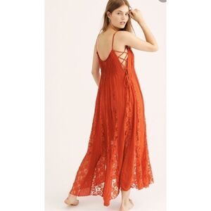 New Free People x FP One HAILEE SLIP sz Small Red SUNDRESS